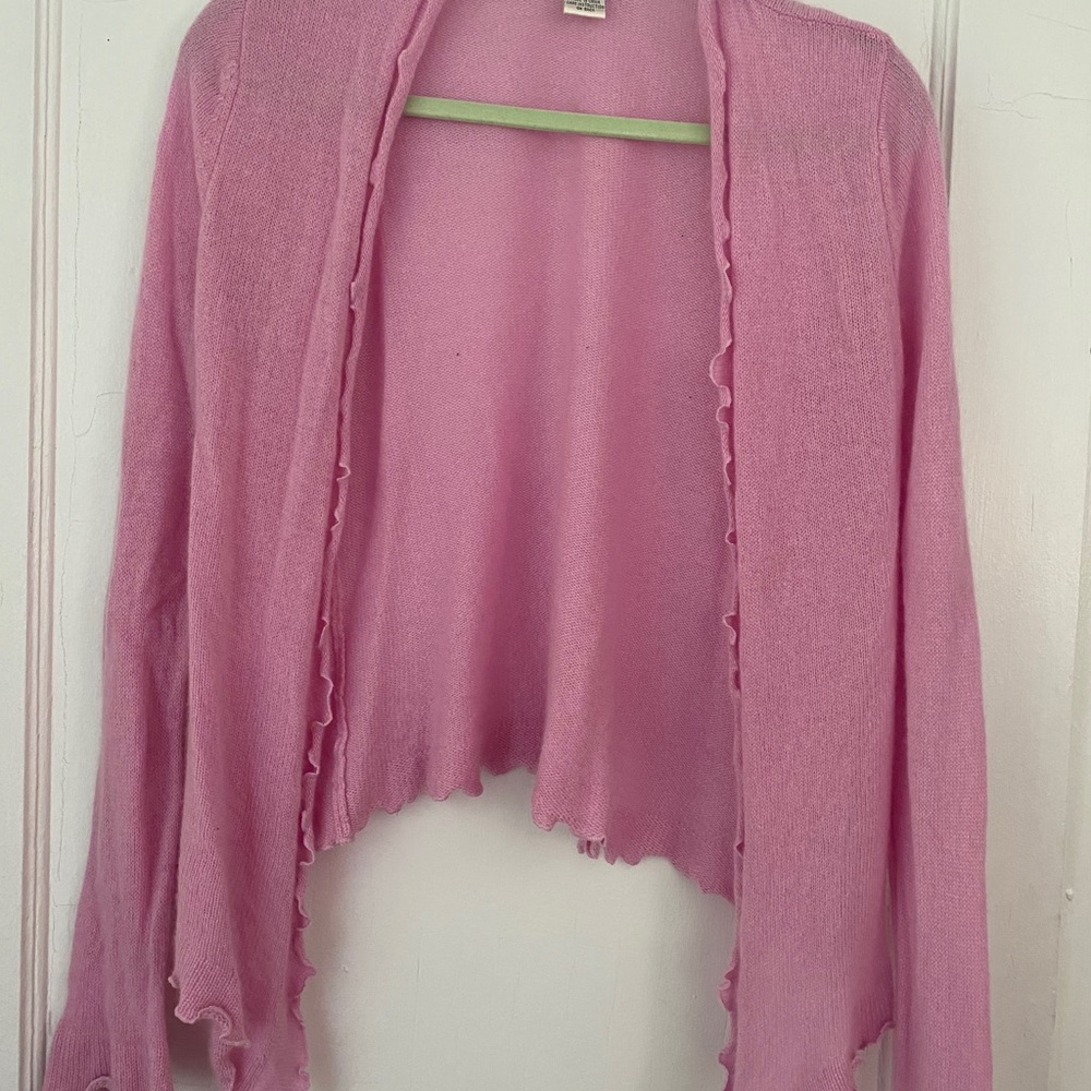 Neiman Marcus Pink Cashmere Cardigan